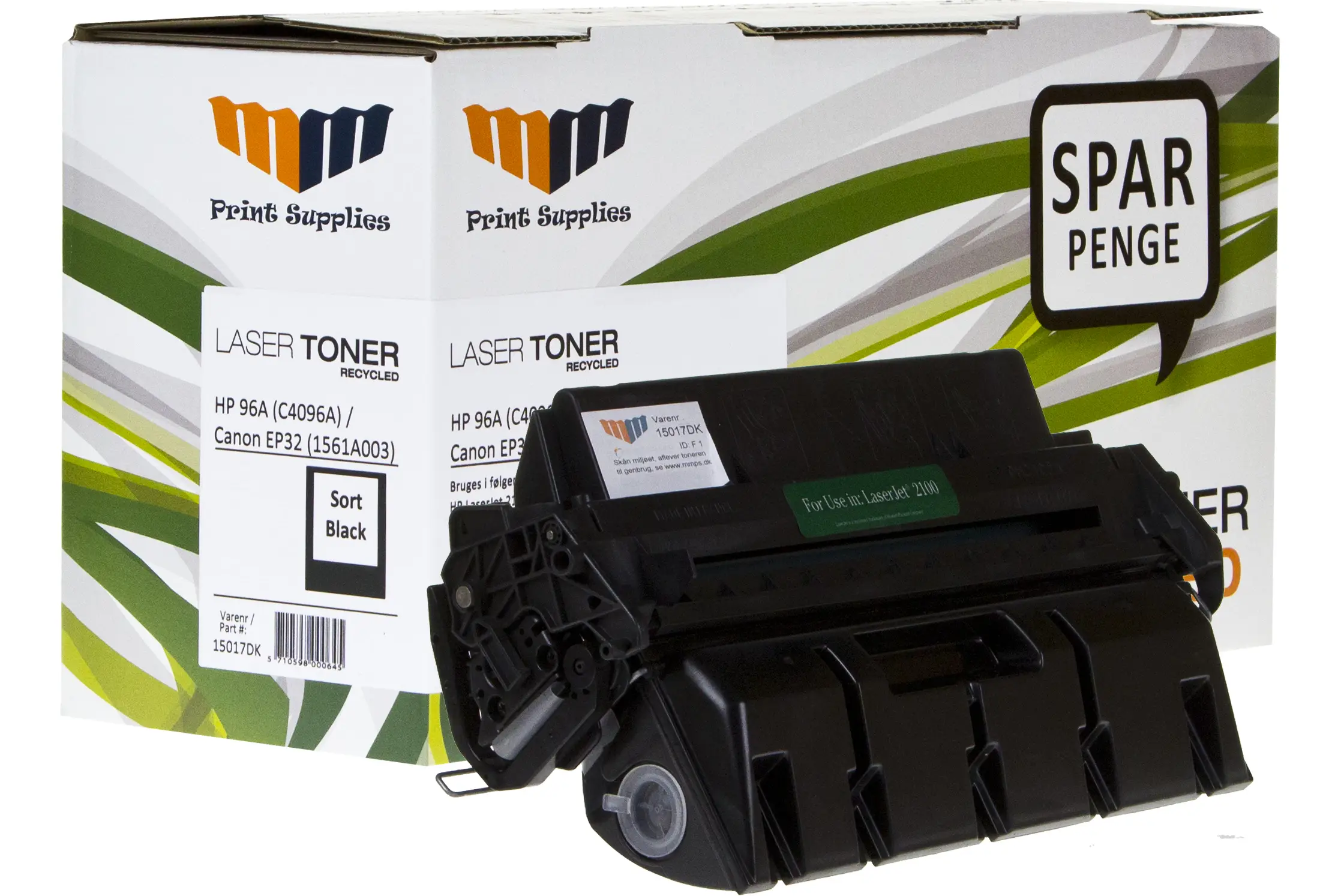 MM Black Laser Toner - HP 96A (C4096A) / Canon EP32 (1561A003) - For HP LaserJet / Canon LBP 15017DK