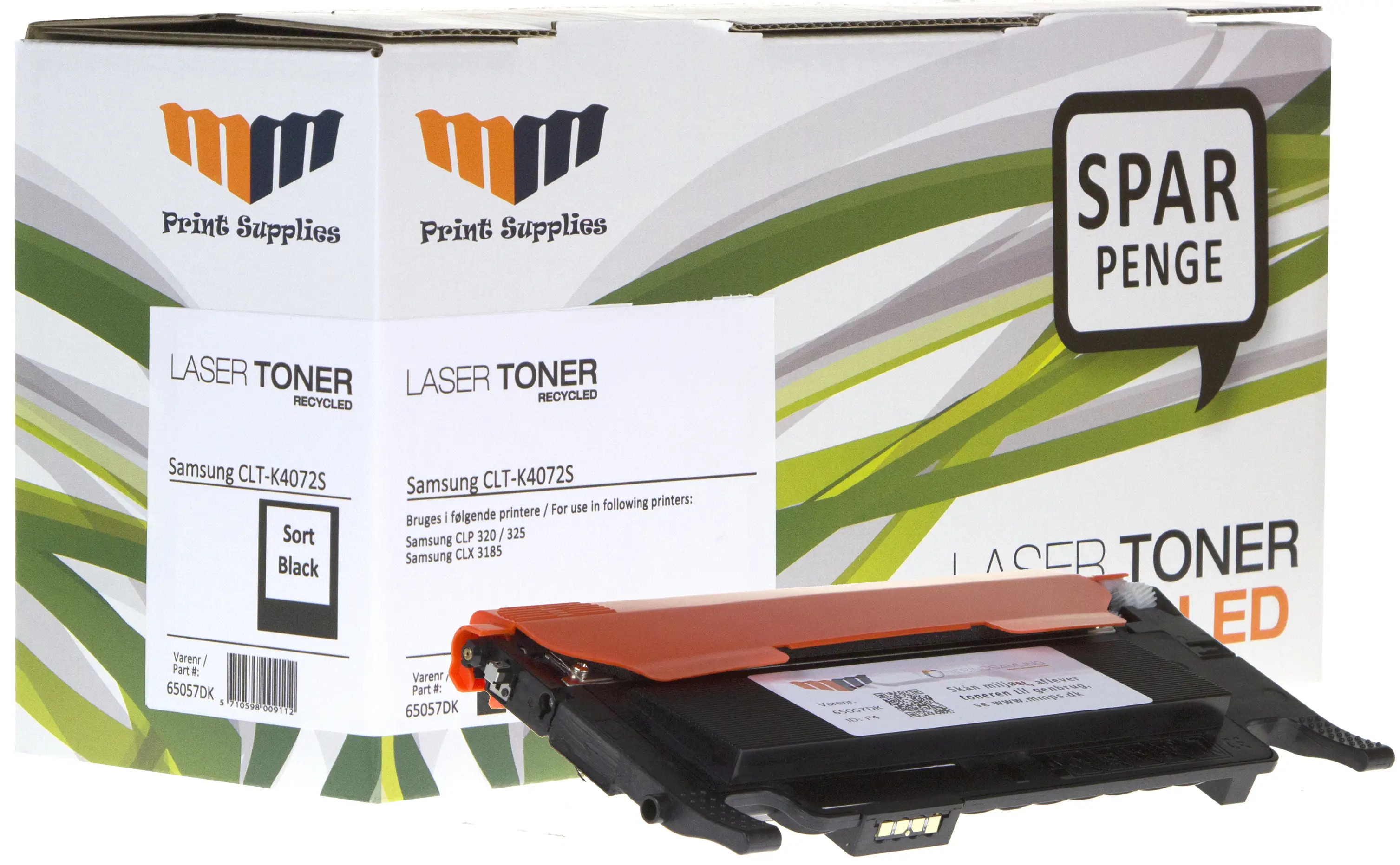 MM Black Laser Toner - Samsung CLT-K4072S - For Samsung CLP 320 / 325 / CLX 3185 65057DK