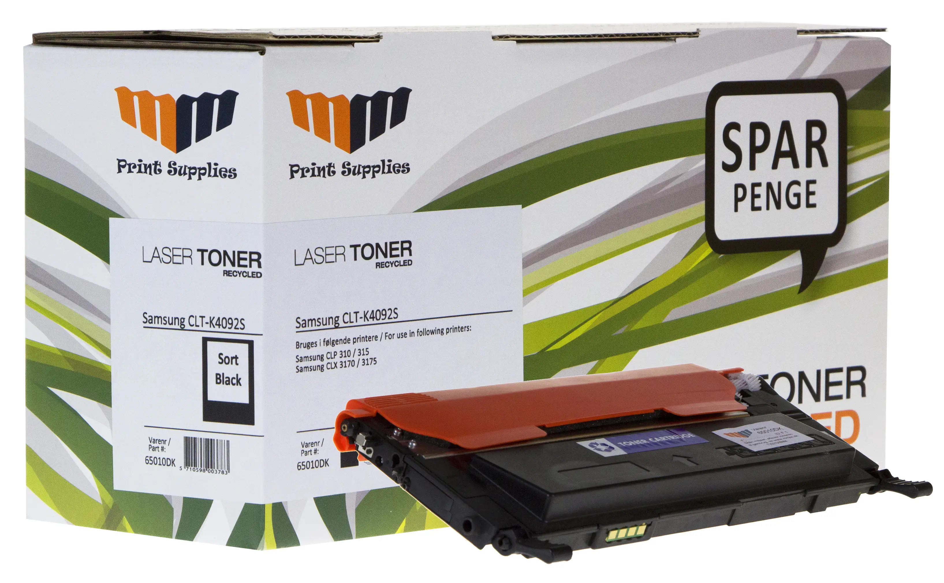 MM Black Laser Toner - Samsung CLT-K4092S - For Samsung CLP 31x / CLX 317x series 65010DK