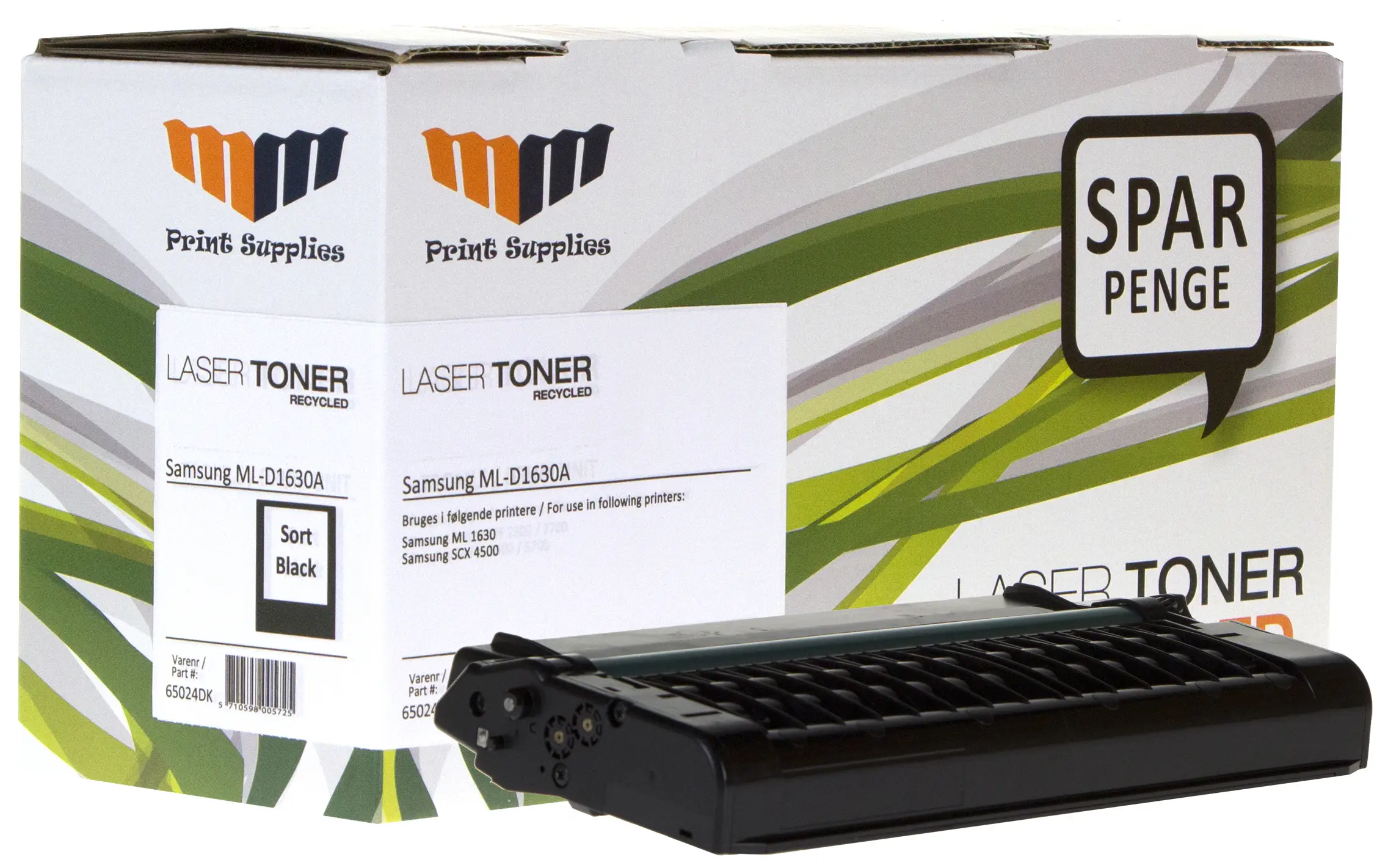 MM Black Laser Toner - Samsung ML-D1630A - For Samsung ML 1630 / SCX 4500 65024DK