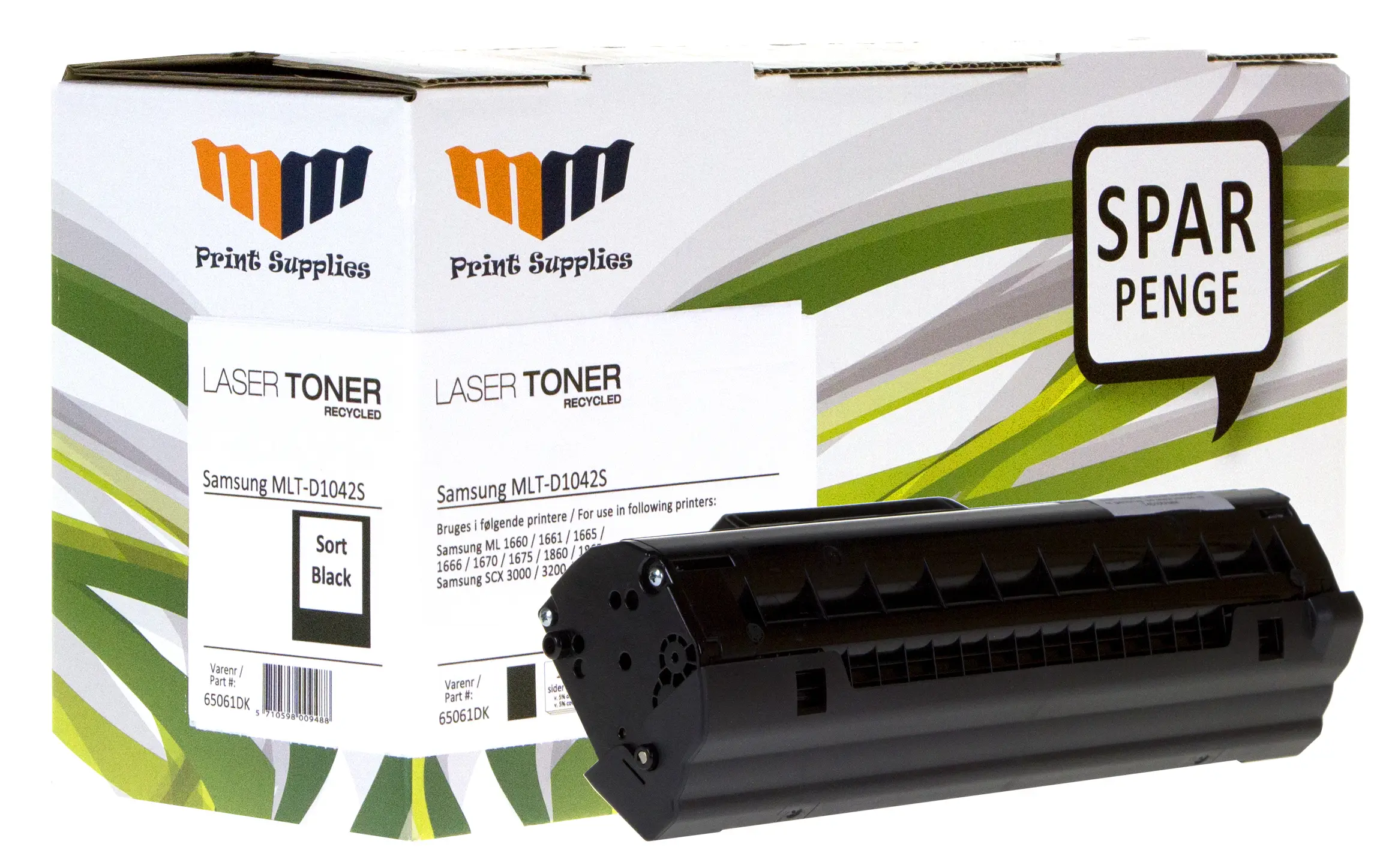 MM Black Laser Toner - Samsung MLT-D1042S - For Samsung ML 16xx / 1865 / SCX 3xxx series 65061DK