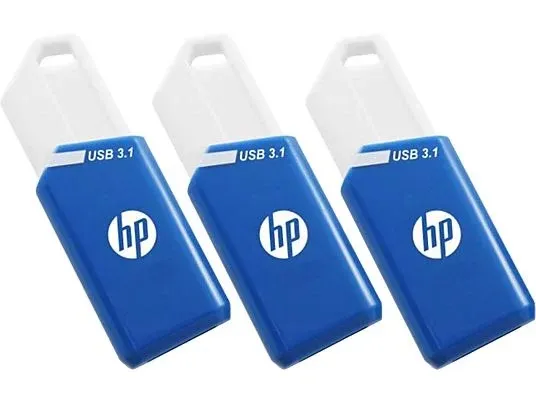 HP X755W PACK x3 USB flash sürücü 128 GB A tipi USB 3.2 Gen 1 (3.1 Gen 1) Mavi, Beyaz
