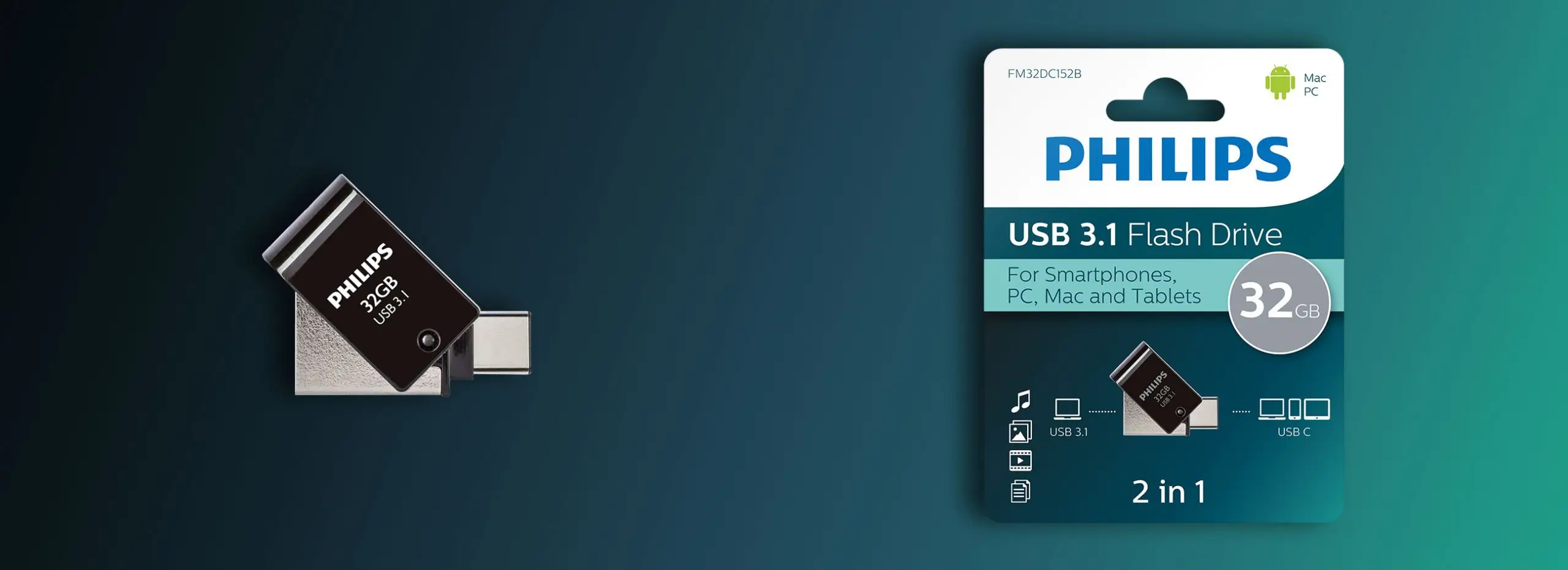 Philips FM32DC152B/00 32 GB PHUSB32G2IN1OTGGU3C