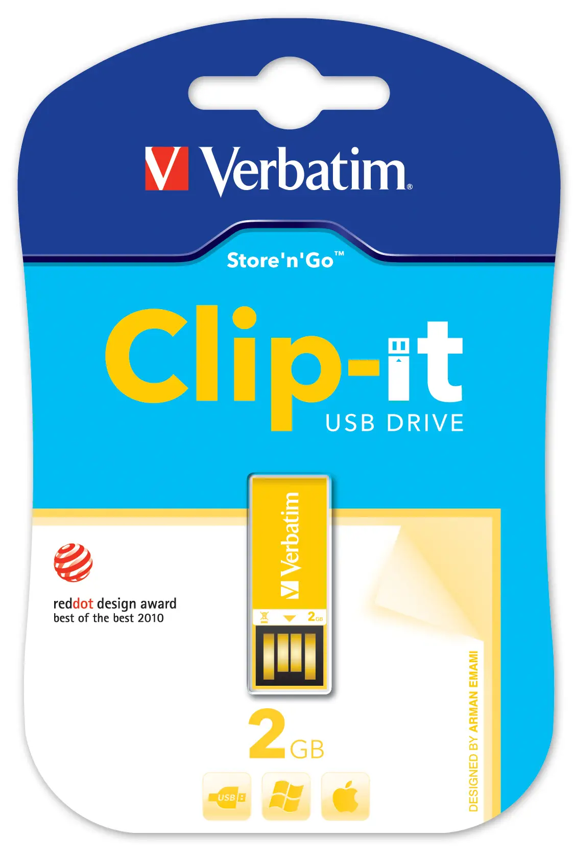 Verbatim 2GB Clip-it USB Drive 43904