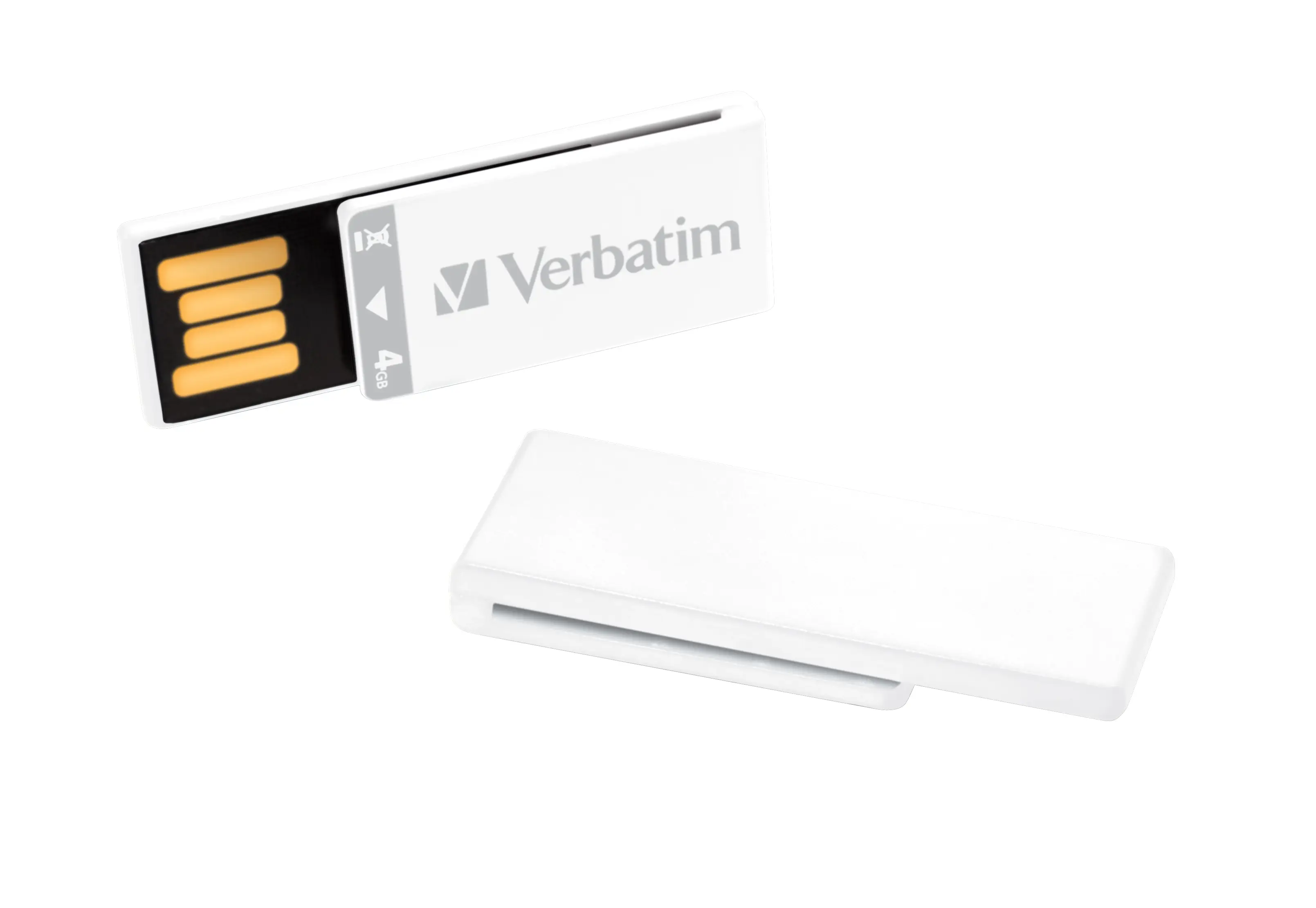 Verbatim Clip-it USB Drive 4GB White Multipack 43925