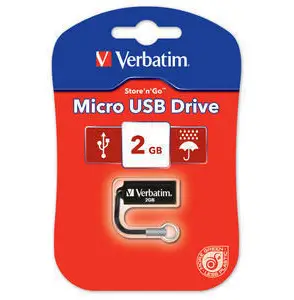 Verbatim Micro USB Drive 2GB - Black 44047