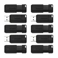 Verbatim PinStripe USB Flash Drive – Business 10pk 32 GB 70062