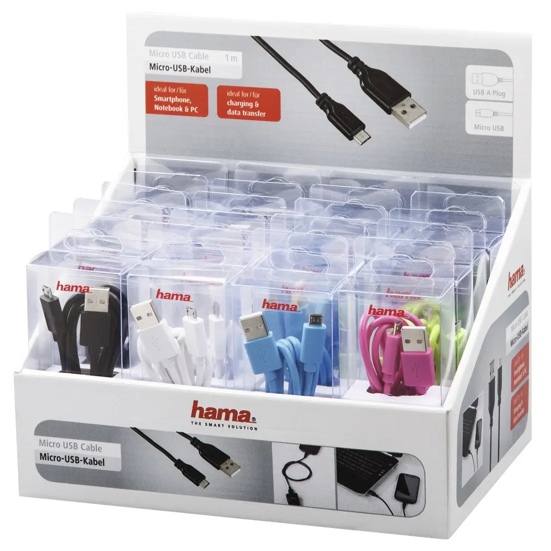 Hama 1m, USB2.0 Micro-B/USB2.0-A 00012318