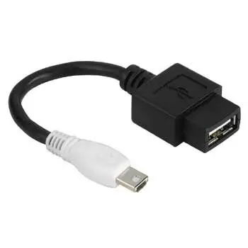 Hama Mini USB Cable "On the Go", Mini USB A-Plug - USB A-Jack, 0.15 m 00041848