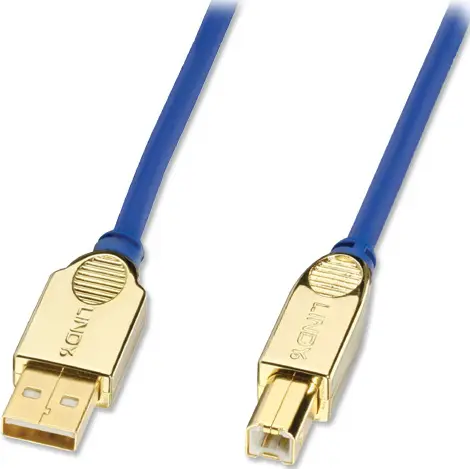 Lindy 1m Gold USB A/B Cable 37651