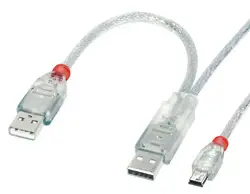 Lindy USB 2.0 2 x A (20cm) / Mini-B 0.5m 31779