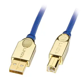 Lindy USB 2.0 A/B, Premium Gold, 0.5m 37670
