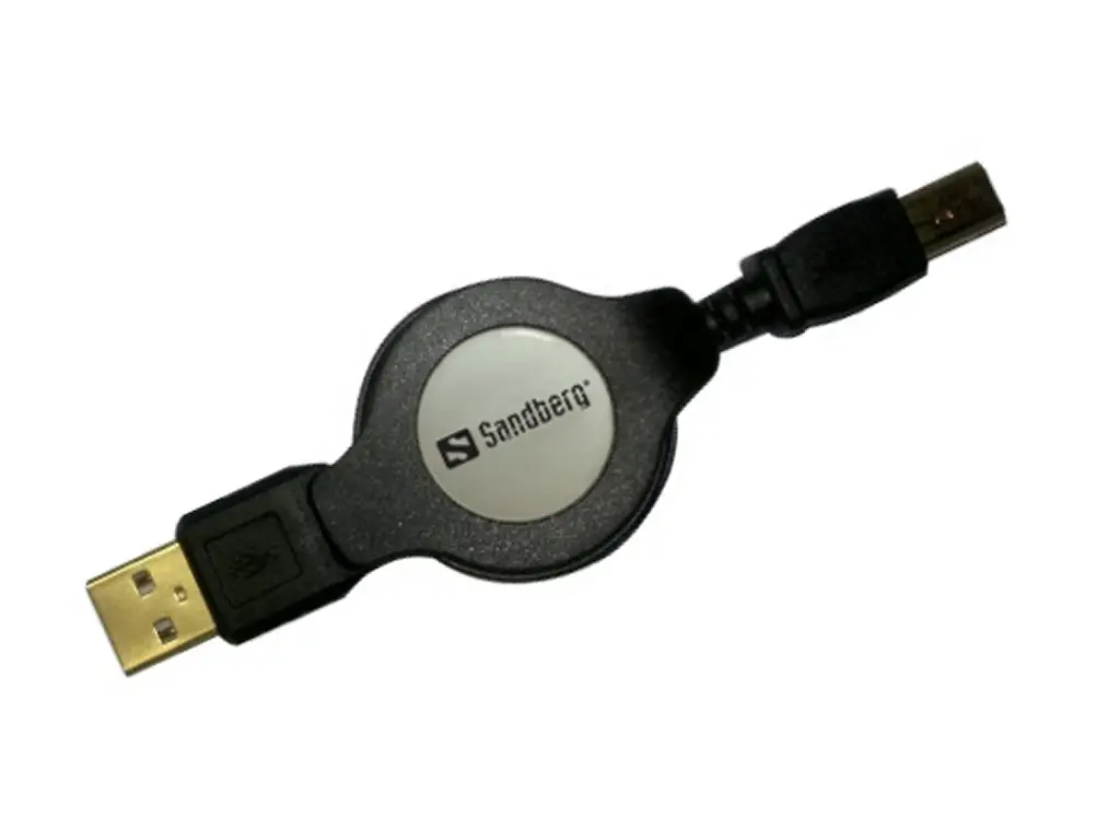 Sandberg Retractable USB 2.0 A-B 1.2m 508-56