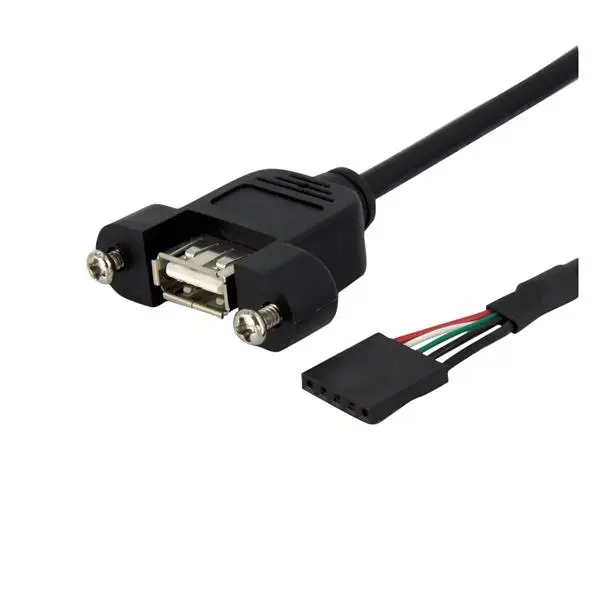 StarTech.com 30 cm Inbouwpaneel USB Kabel - USB A naar Moederbord Aansluitkabel F/F USBPNLAFHD1