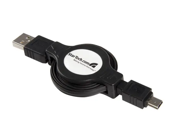 StarTech.com Retractable USB 2.0 A > Mini B Cable USBRETAMB4