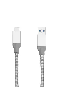 Verbatim USB-C'den USB-A'ya Paslanmaz Çelik Senkronizasyon ve Şarj Kablosu USB 3.1 GEN 2 30 cm 48868