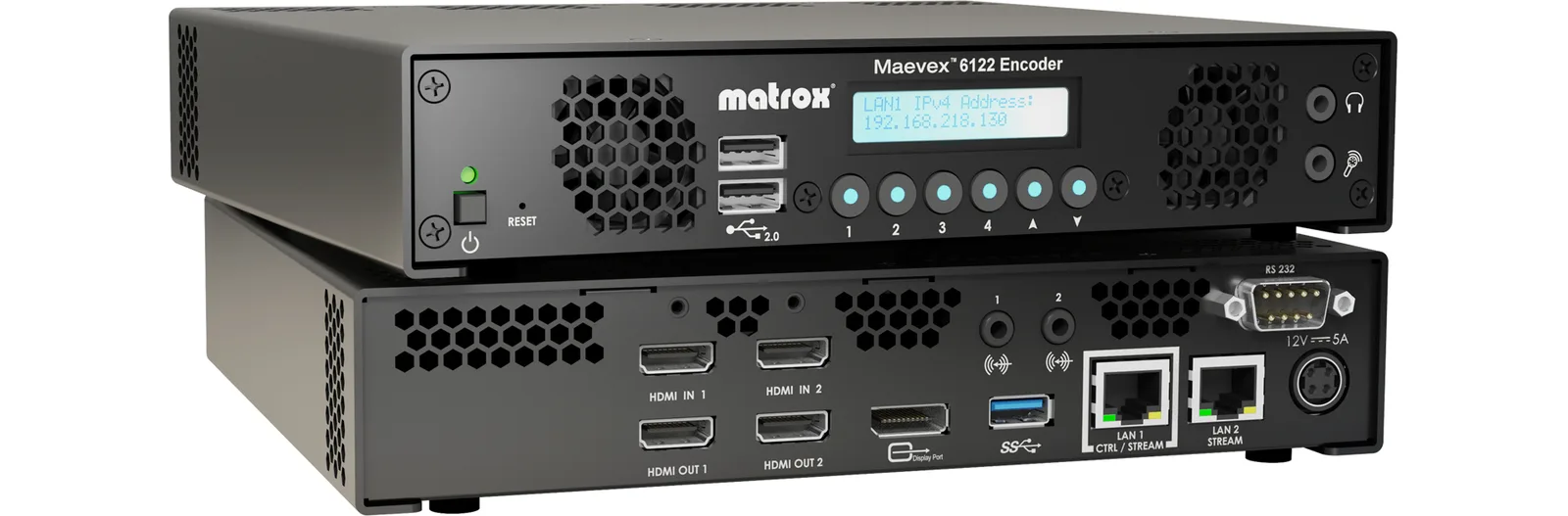 Matrox Maevex 6122 Dual 4K Enterprise Encoder / MVX-E6122-22