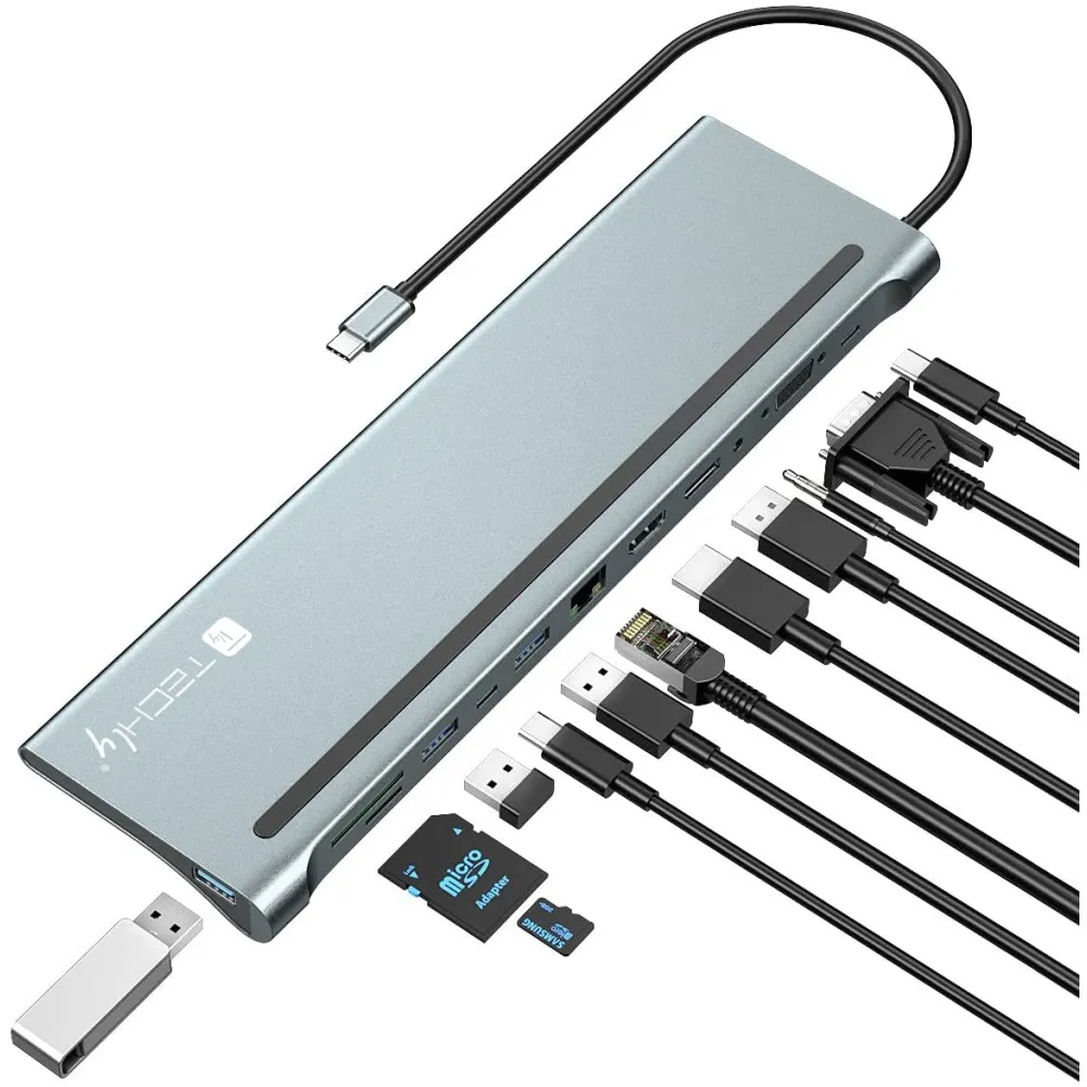 Techly IUSB31C-DOCK12DPHD