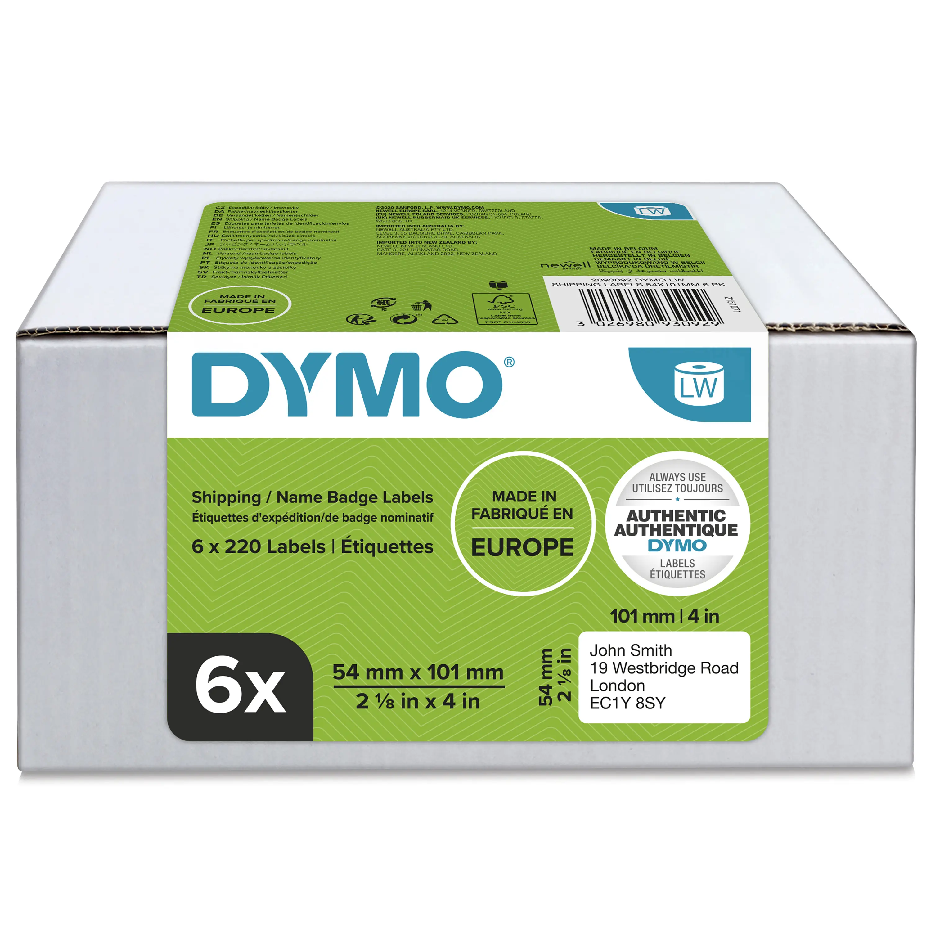 DYMO LW - High Capacity Shipping Labels - 54 x 101 mm - 2093092