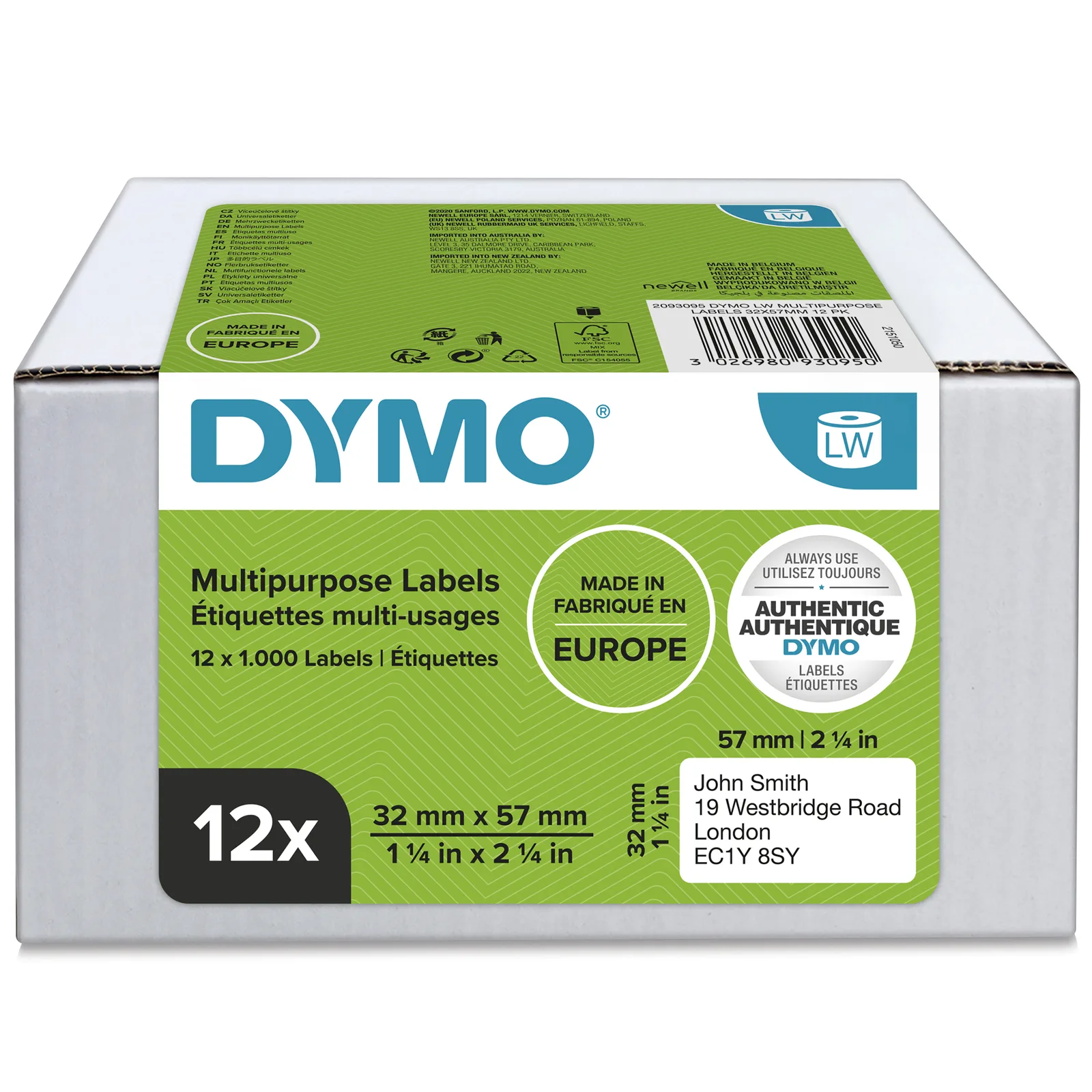 DYMO LW - Multi-Purpose Labels - 32 x 57 mm - 2093095