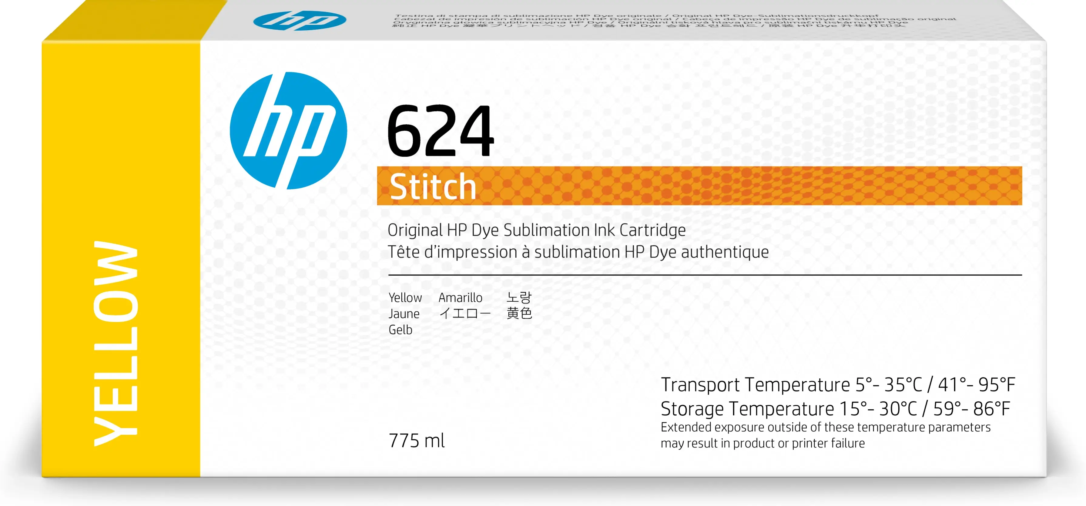 HP 624 775 ml Sarı Stitch Boya Uçunmalı Baskı Kartuşu 2LL56A