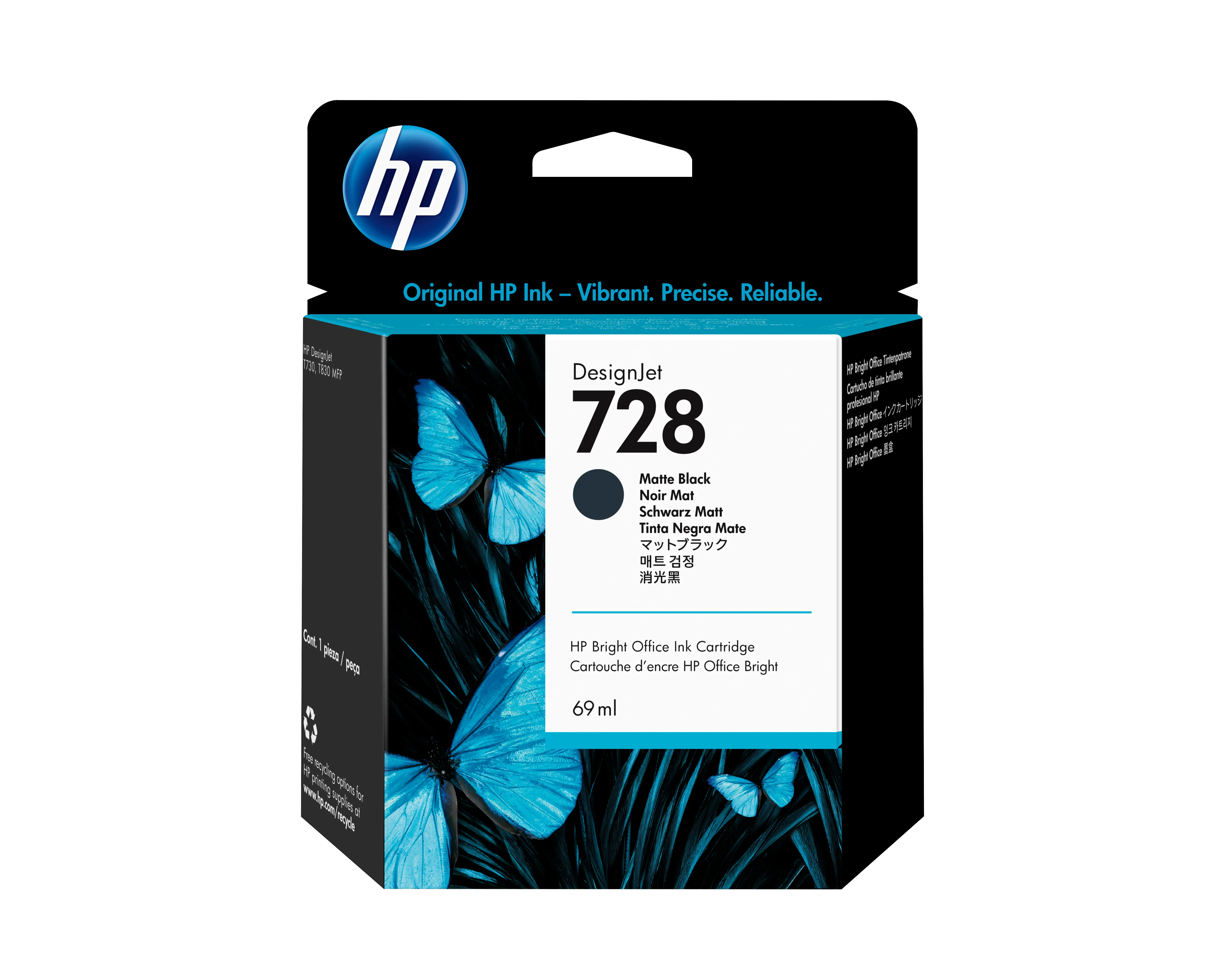 HP 728 69 ml Mat Siyah DesignJet Mürekkep Kartuşu F9J64A