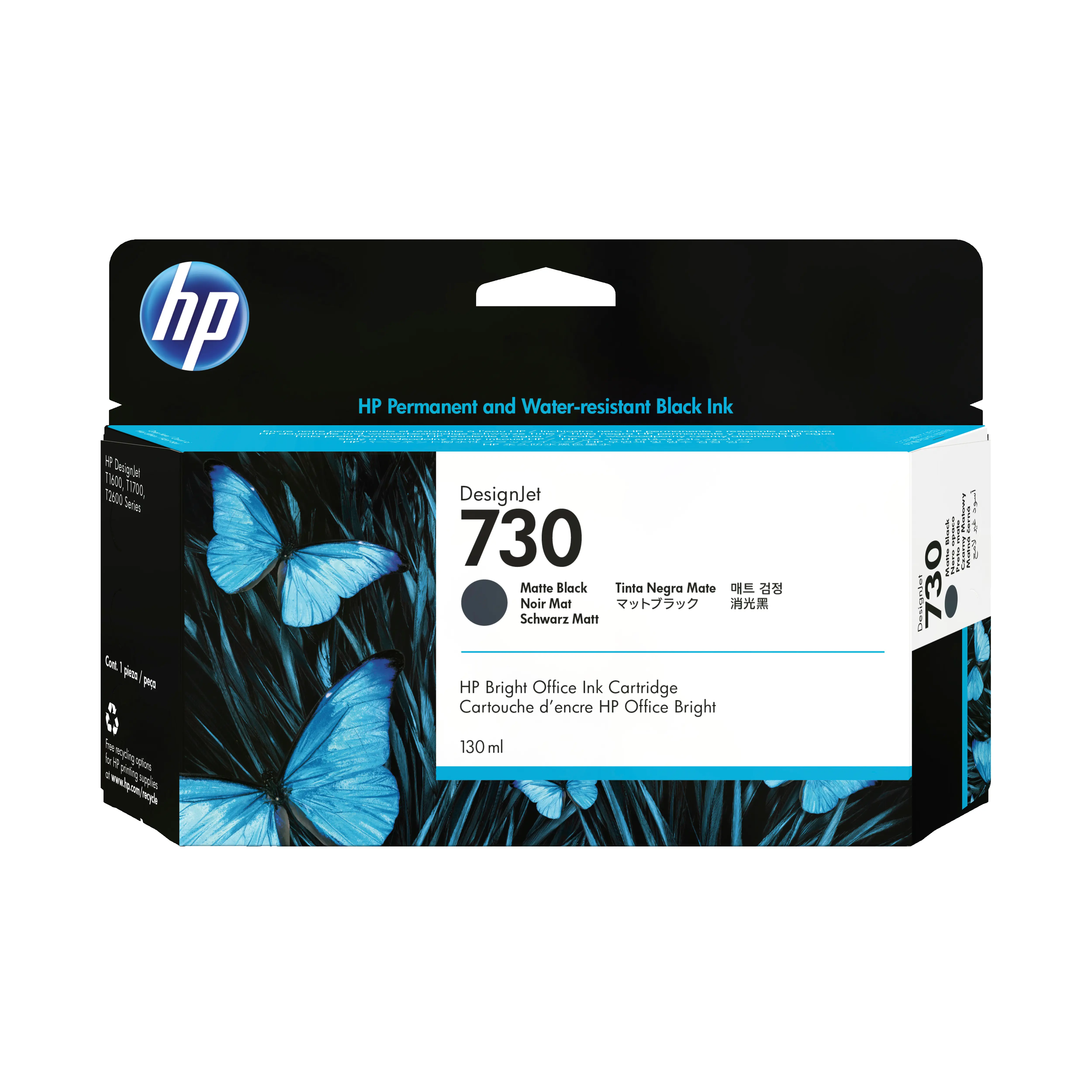 HP 730 130 ml Mat Siyah DesignJet Mürekkep Kartuşu P2V65A