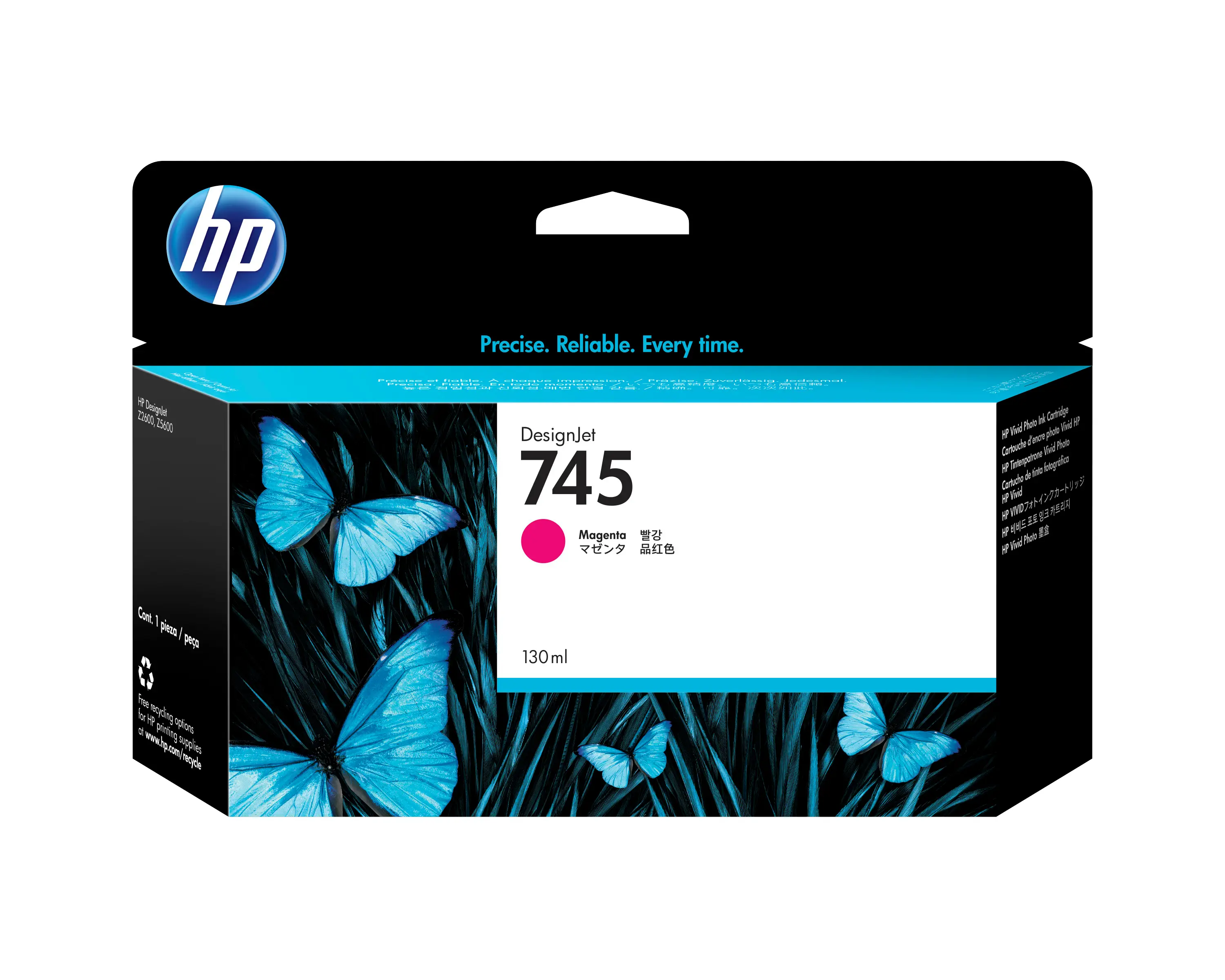HP 745 130 ml DesignJet Macenta Mürekkep Kartuşu F9J95A