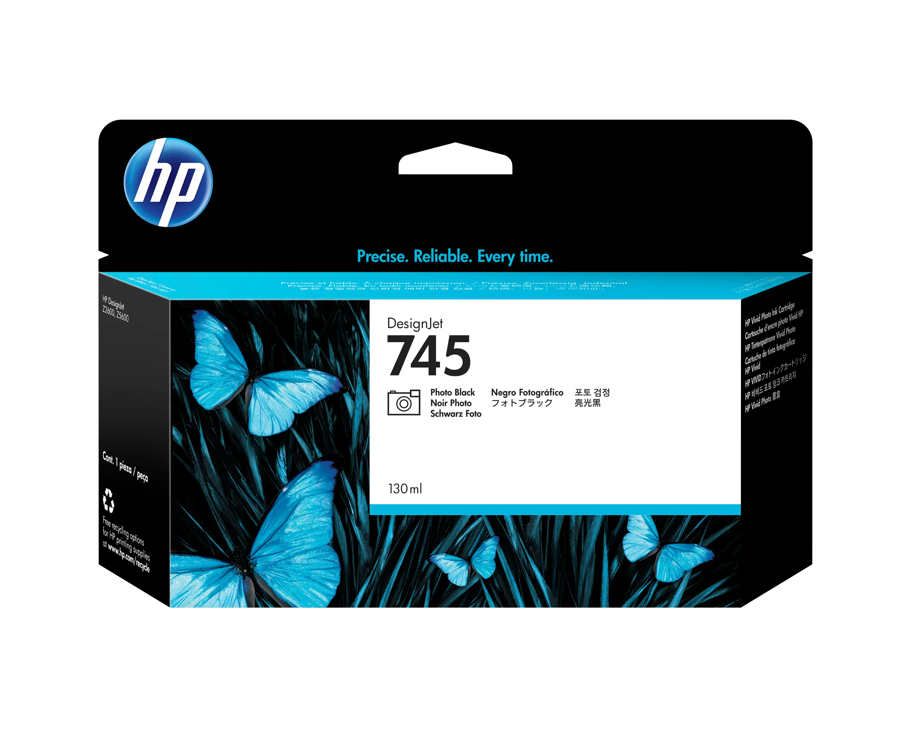 HP 745 130 ml DesignJet Fotoğraf Siyahı Mürekkep Kartuşu F9J98A