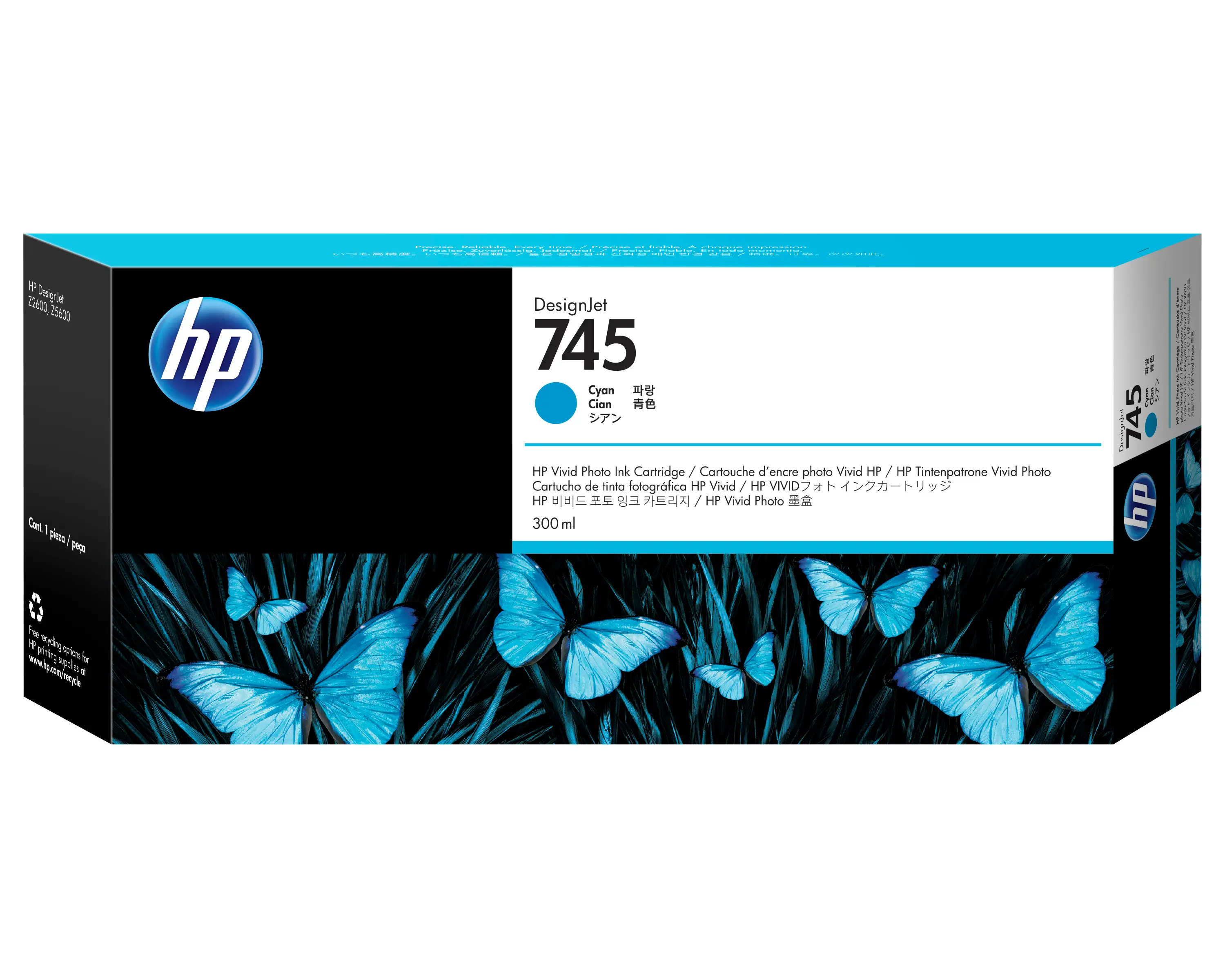 HP 745 300 ml DesignJet Camgöbeği Mürekkep Kartuşu F9K03A