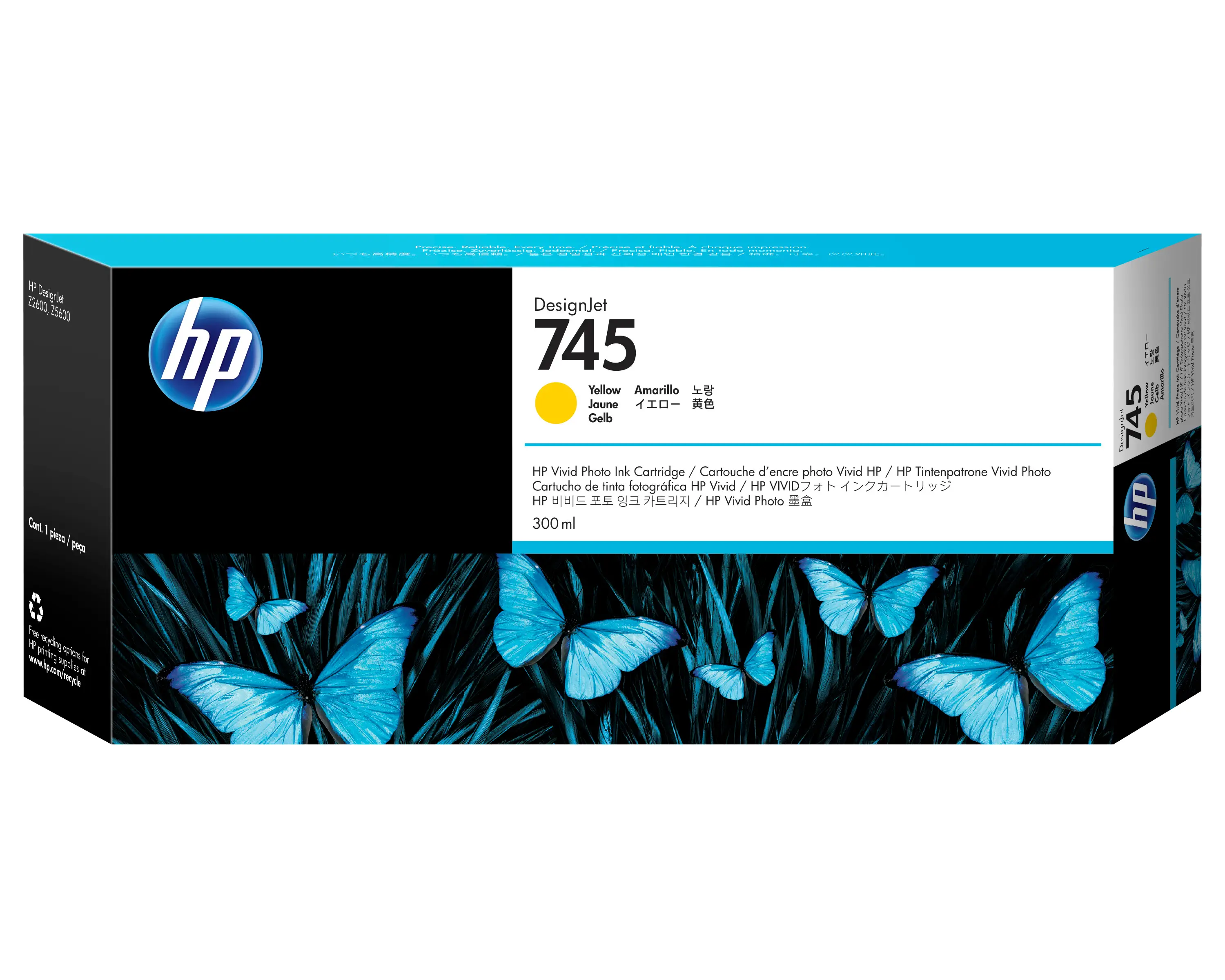 HP 745 300 ml DesignJet Sarı Mürekkep Kartuşu F9K02A