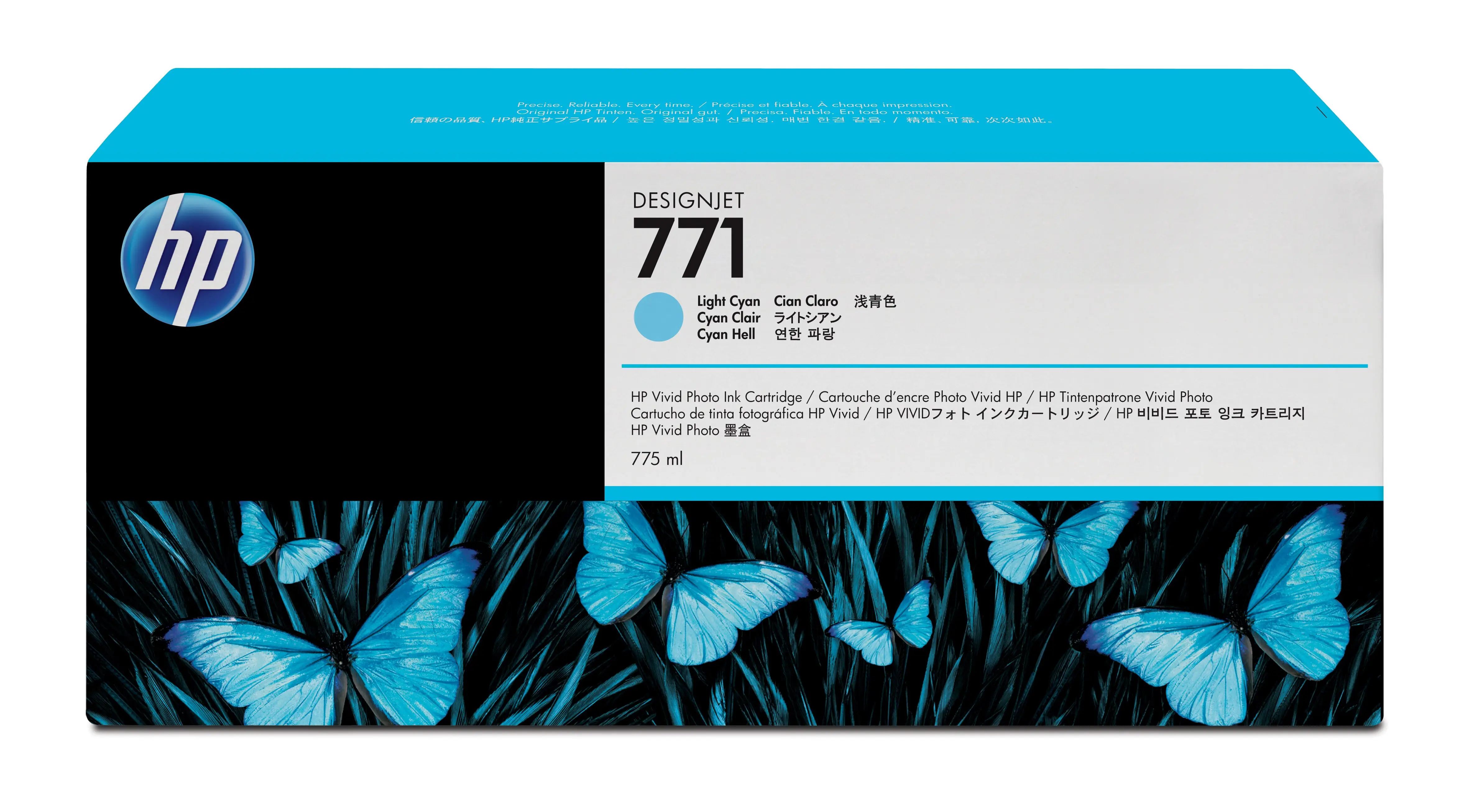 HP 771 775-ml Light Cyan DesignJet Ink Cartridge CE042A