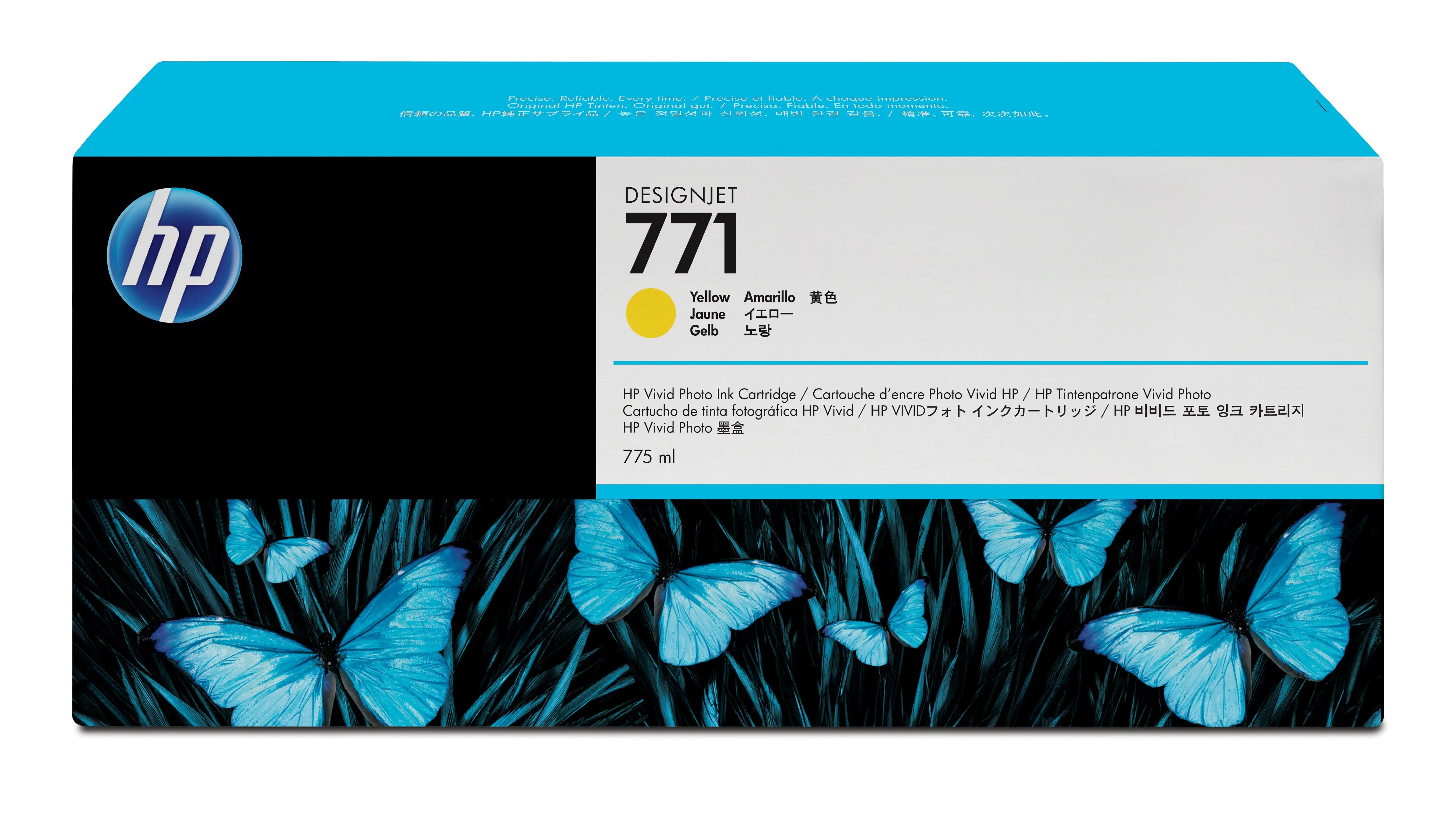 HP 771 775-ml Yellow DesignJet Ink Cartridge CE040A