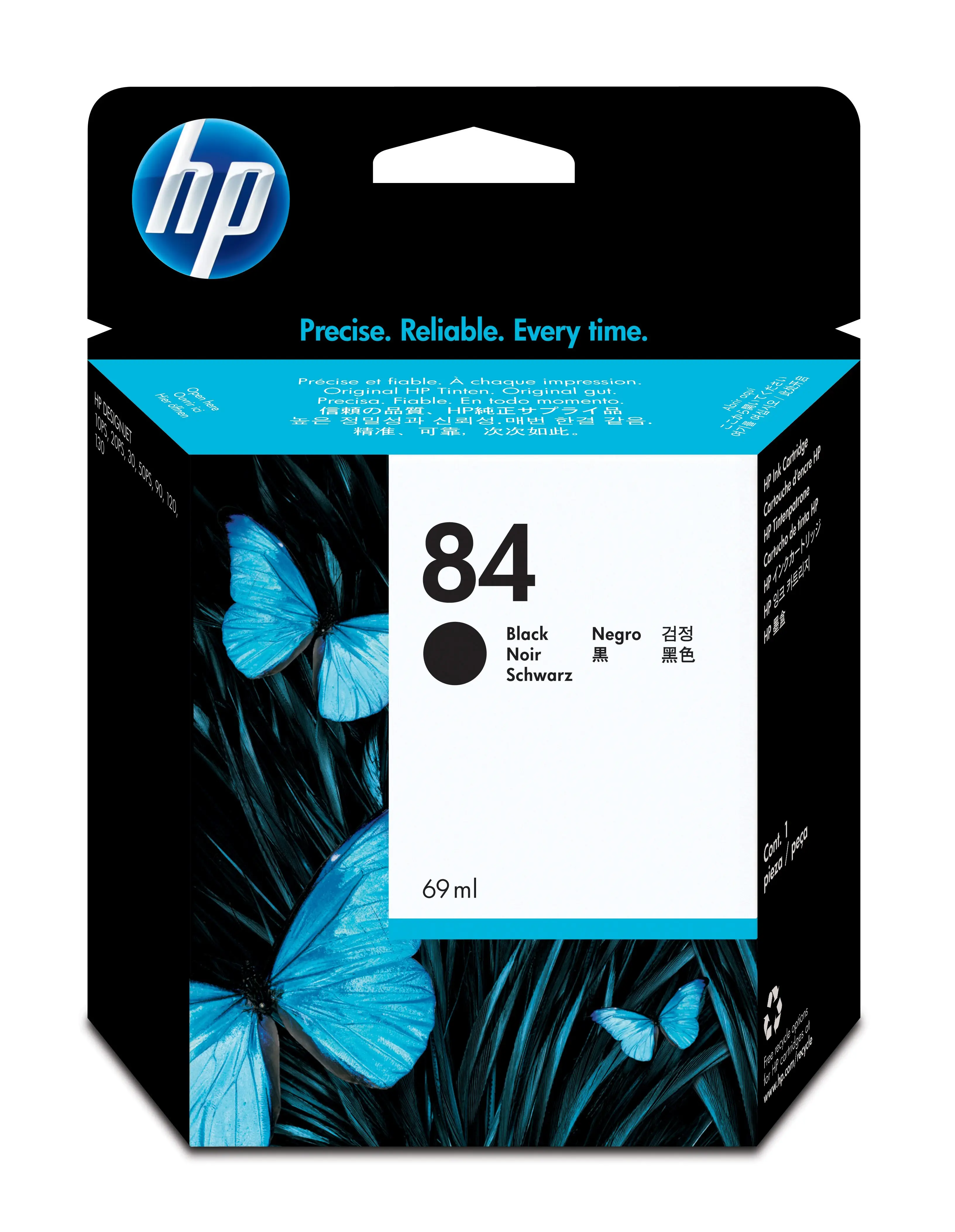 HP 84 69-ml Black DesignJet Ink Cartridge C5016A
