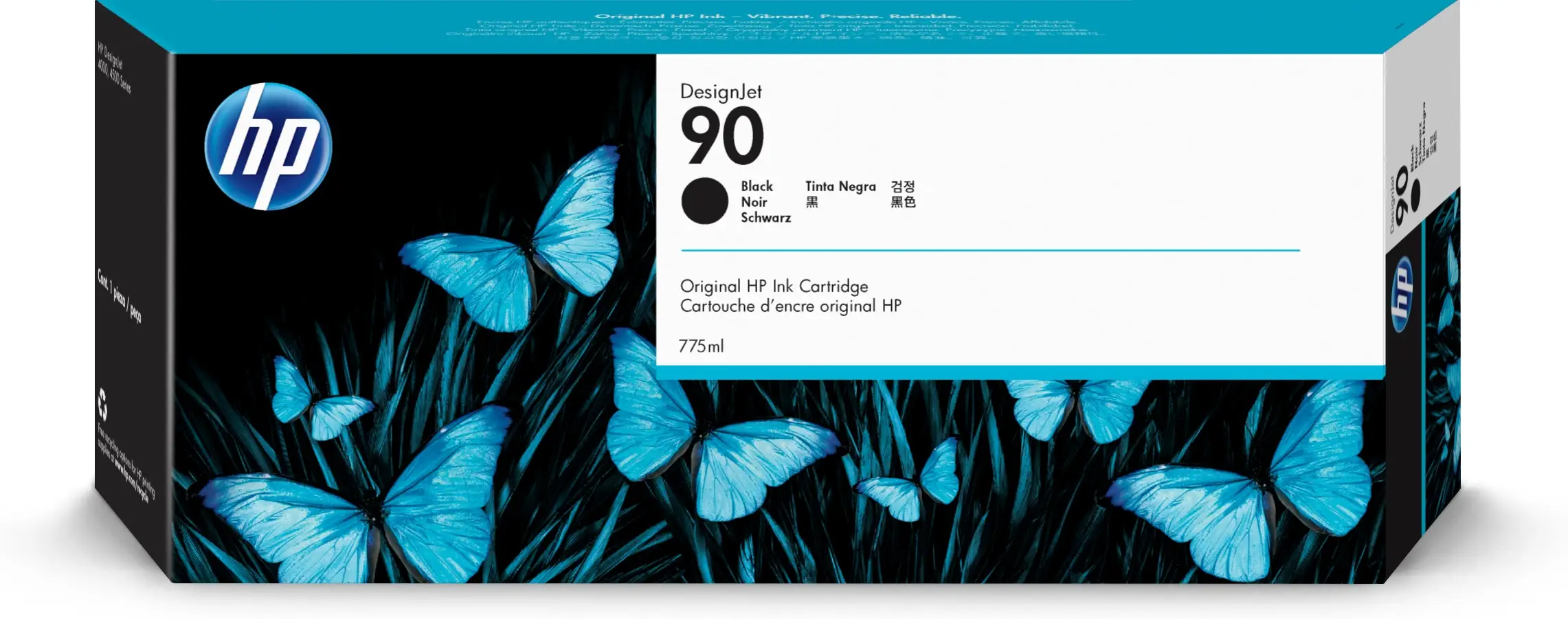 HP 90 3-pack 775-ml Black Ink Cartridges C5095A