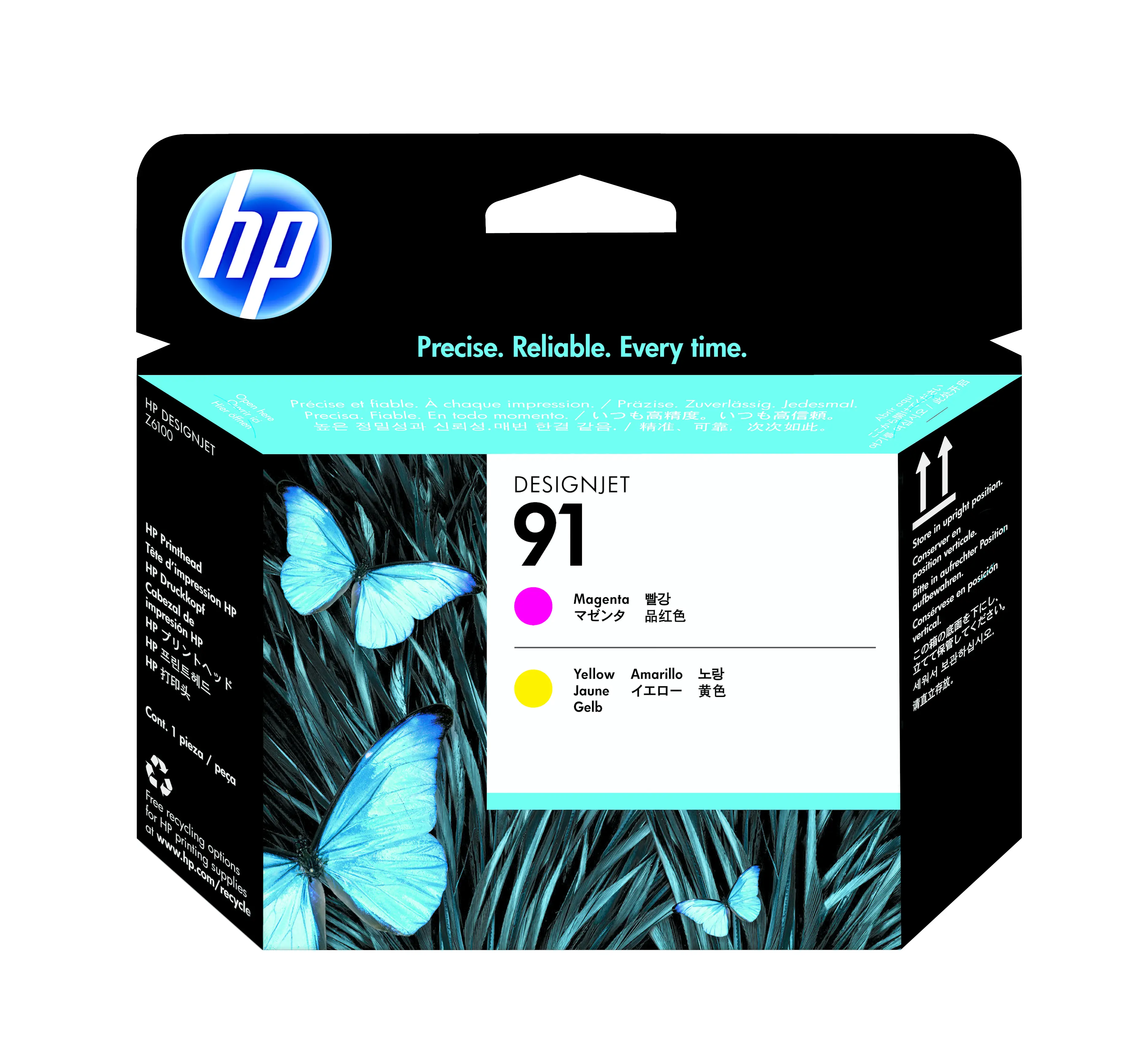 HP 91 Value Pack 775-ml Magenta/Yellow DesignJet Ink Cartridges/Printhead P2V36A