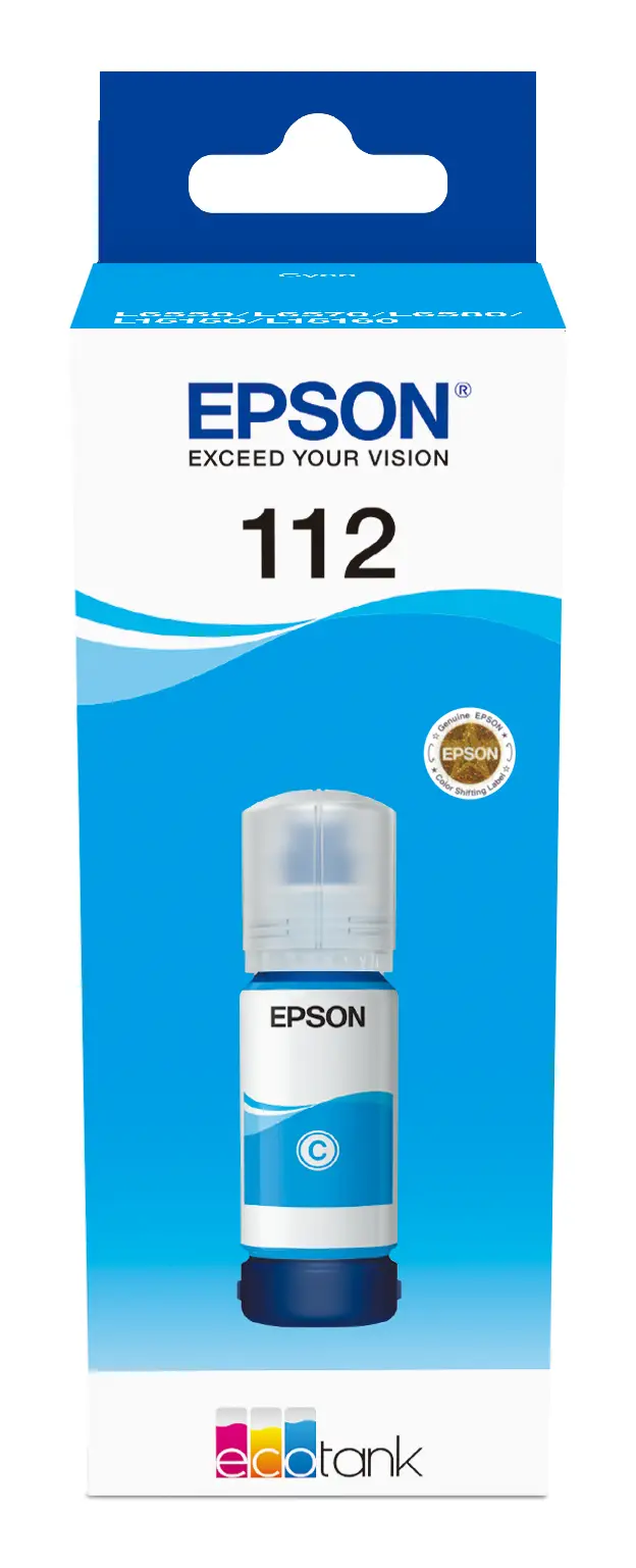 Epson 112 EcoTank Pigment Cyan ink bottle C13T06C24A
