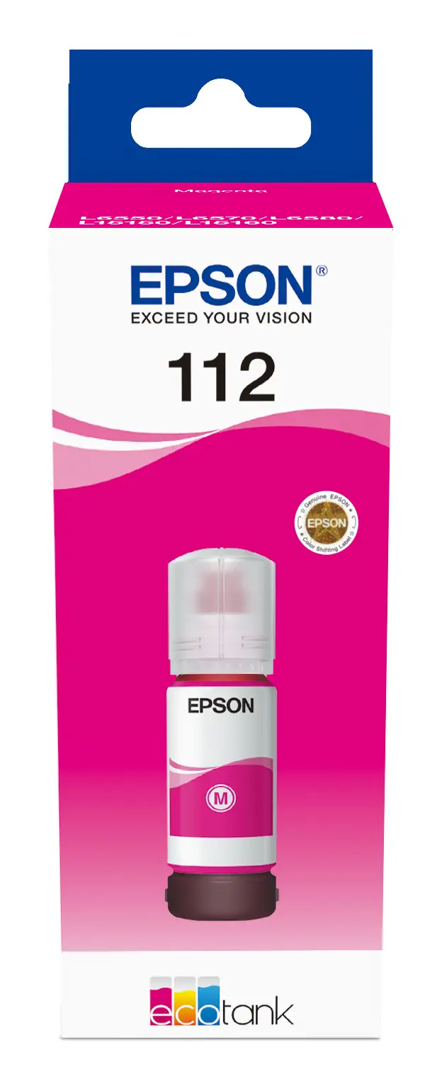 Epson 112 EcoTank Pigment Magenta ink bottle C13T06C34A