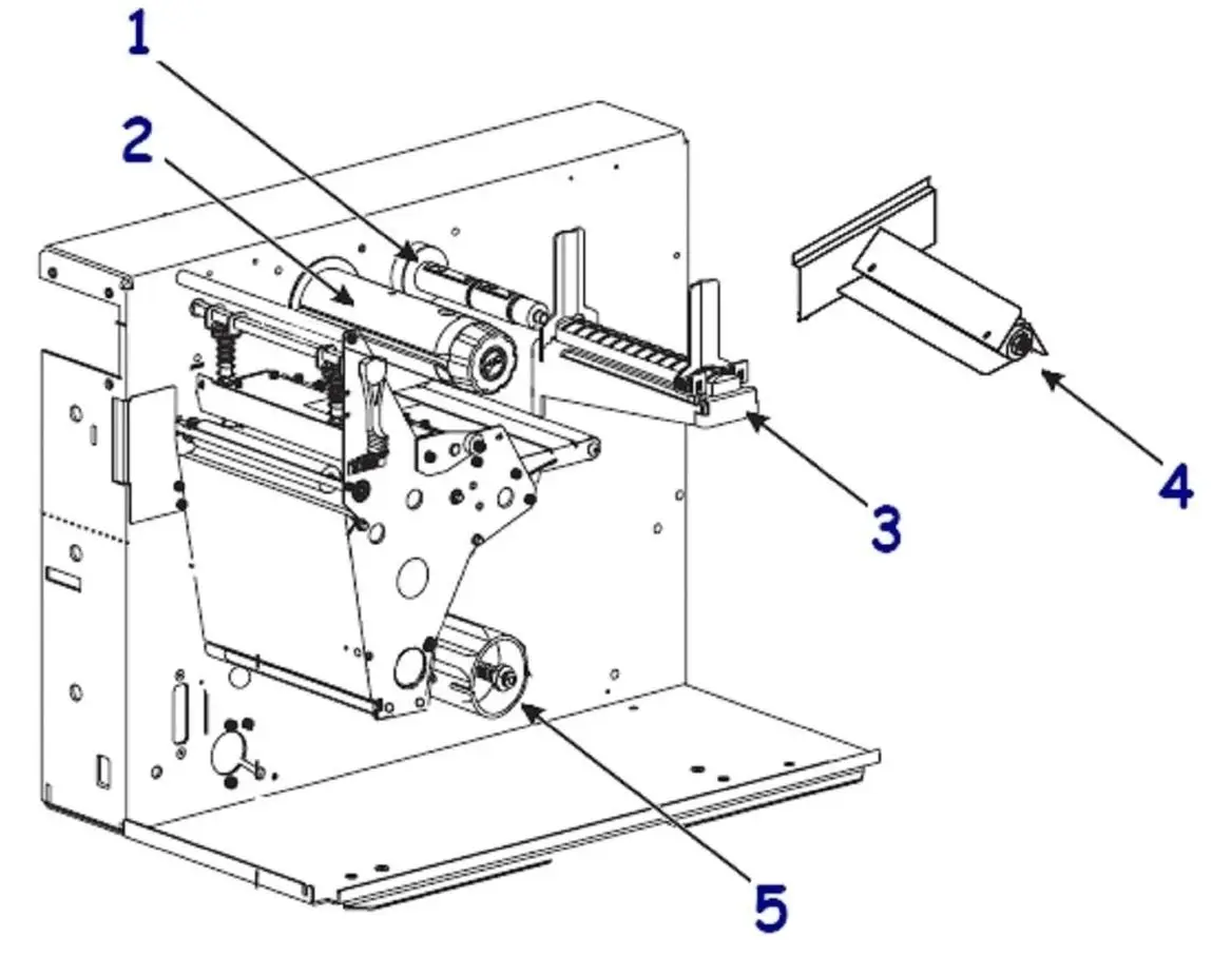 Zebra 090 & 096 Ribbon Supply Spindle Assembly 47151M