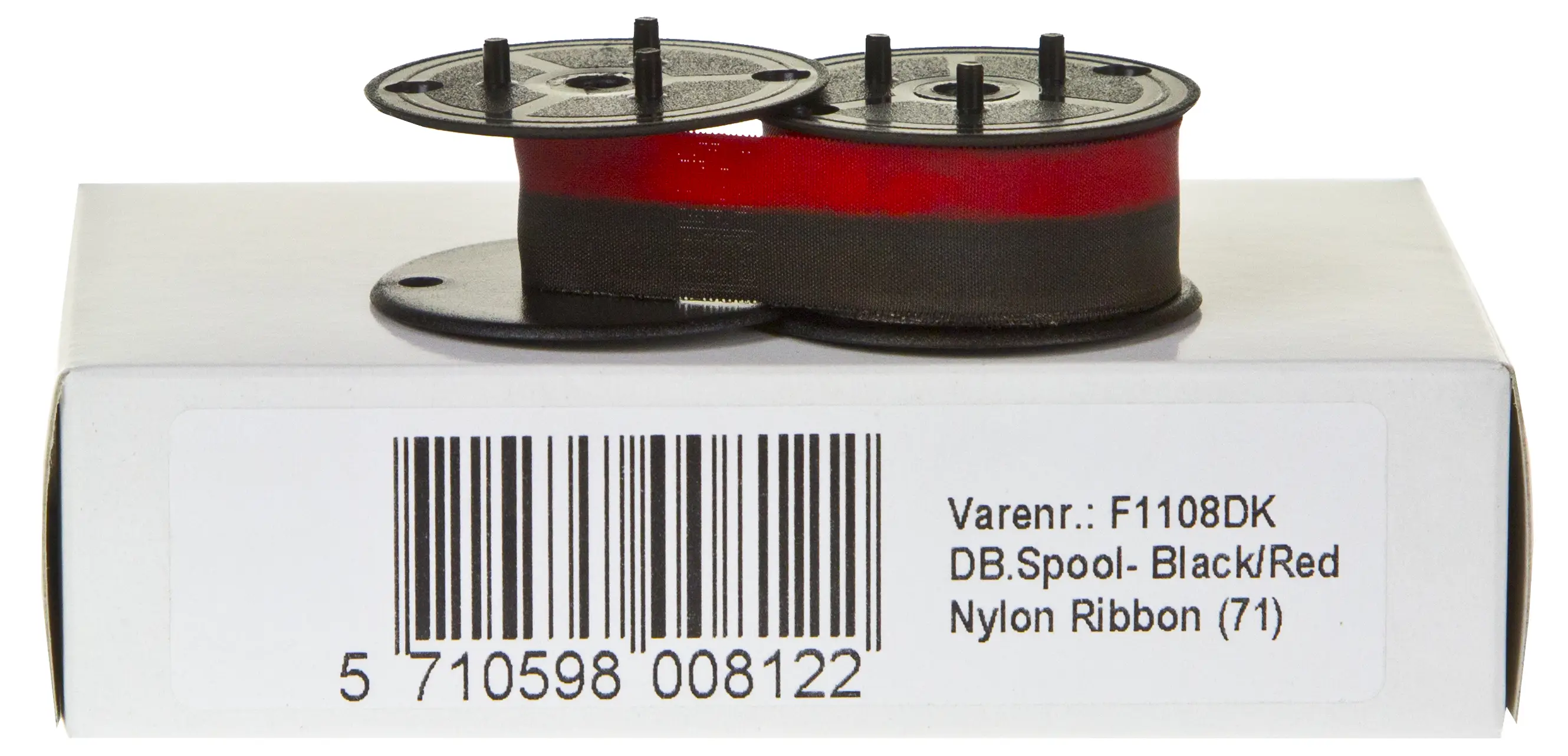 MM Black / Red Nylon Spool Ribbon - DK Spool 71 (Carma ID: 1024 - Group ID: 51) F1108DK